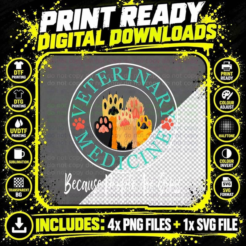 Veterinary Medicine People Are Gross Vet Tech Technician Png SVG Digital Bundle