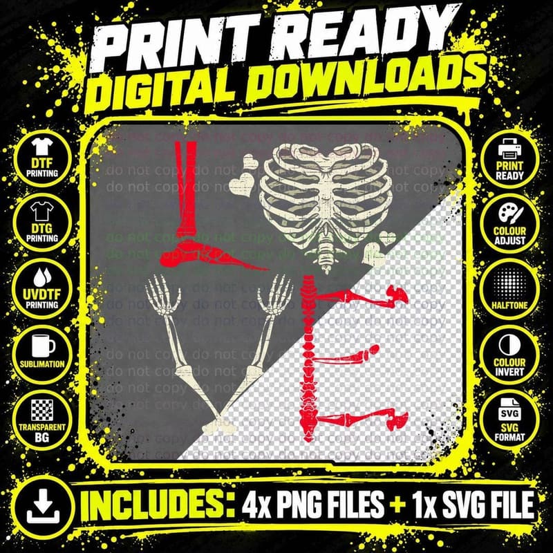 Xray Love Rad Tech Radiology Technologist Radiographer Png SVG Digital Bundle
