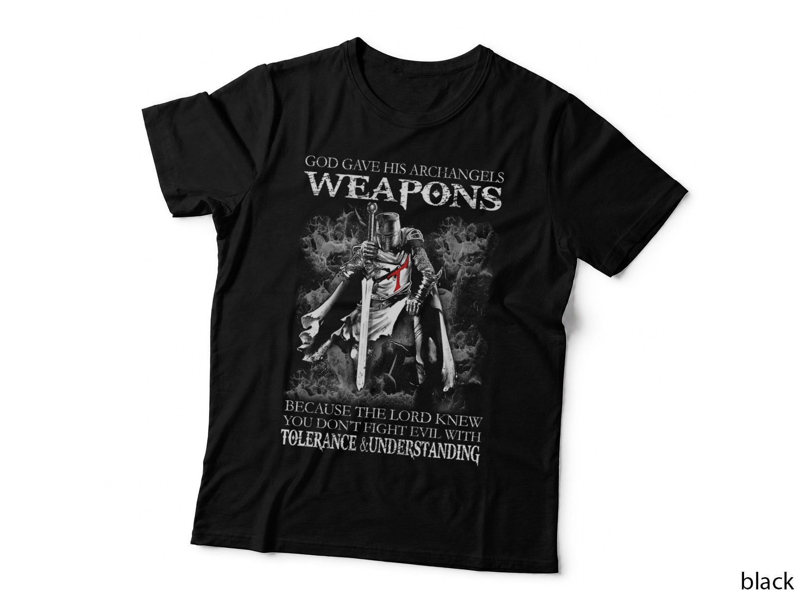 Archangel T-Shirt, Religious Art Design, Faithful Apparel