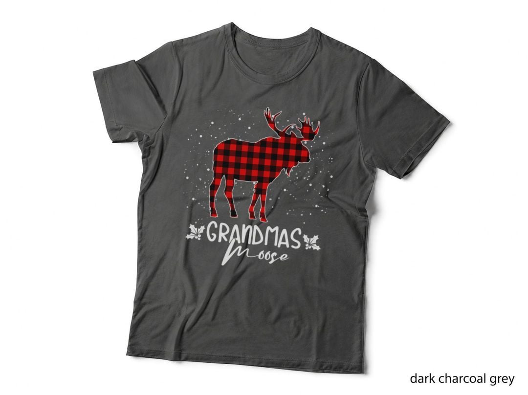 Buffalo Plaid Moose T-Shirt, Lumberjack Style, Nature Lovers Apparel