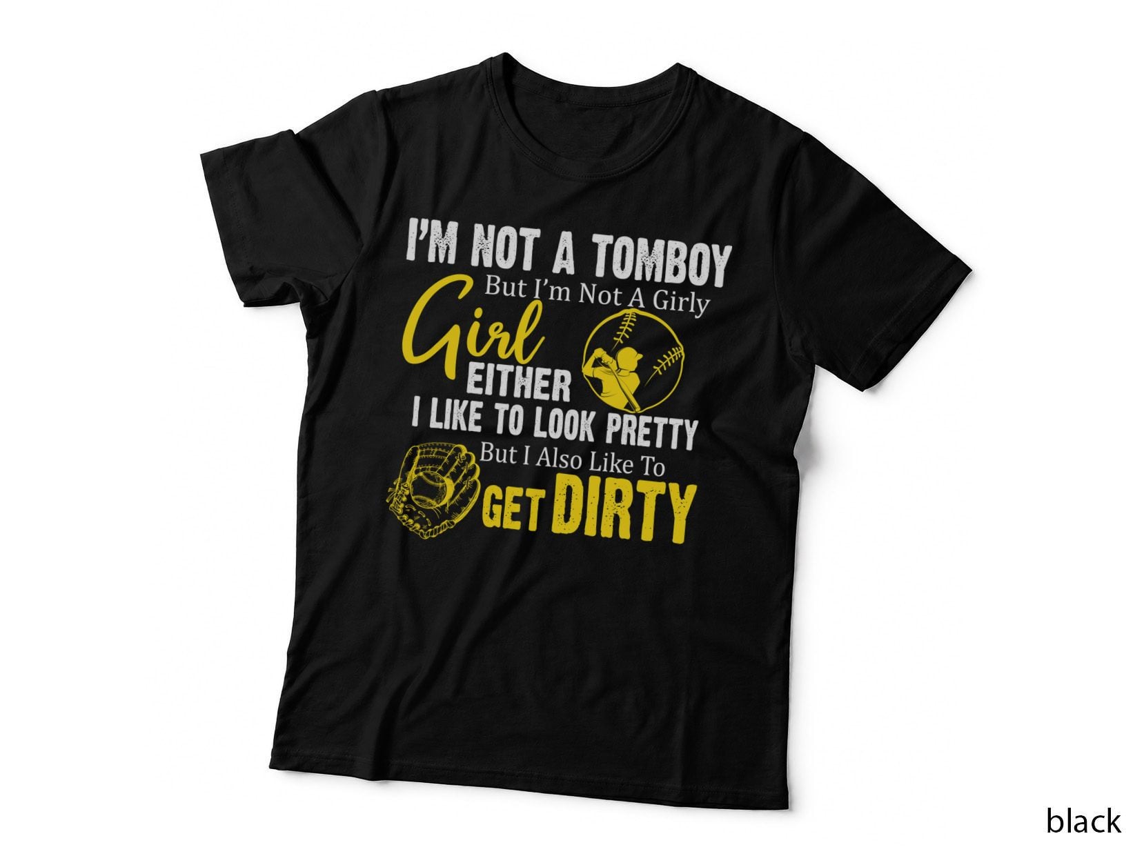 Girl Get Dirty T-Shirt, Softball Theme, Sports Fan Gift