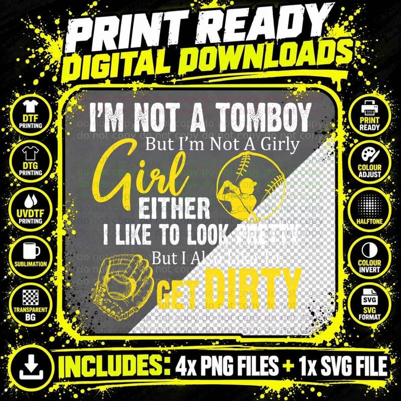 Girl Get Dirty T-Shirt, Softball Theme, Sports Fan Gift Png SVG Digital Bundle