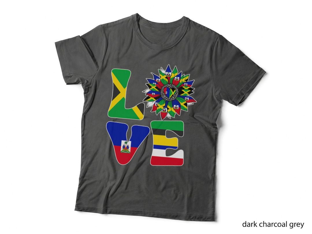 Half Jamaican Haitian Jamaica Flag Haiti Ayiti Love Women T-Shirt