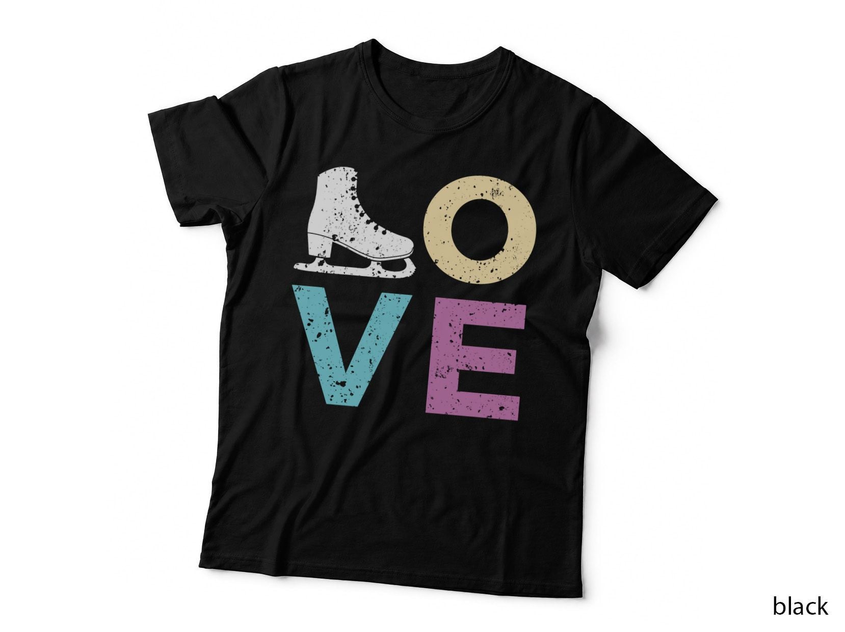 I Love Figure Skating Hoodie, Hooded Sweatshirt Pullover Hoodie T-Shirt