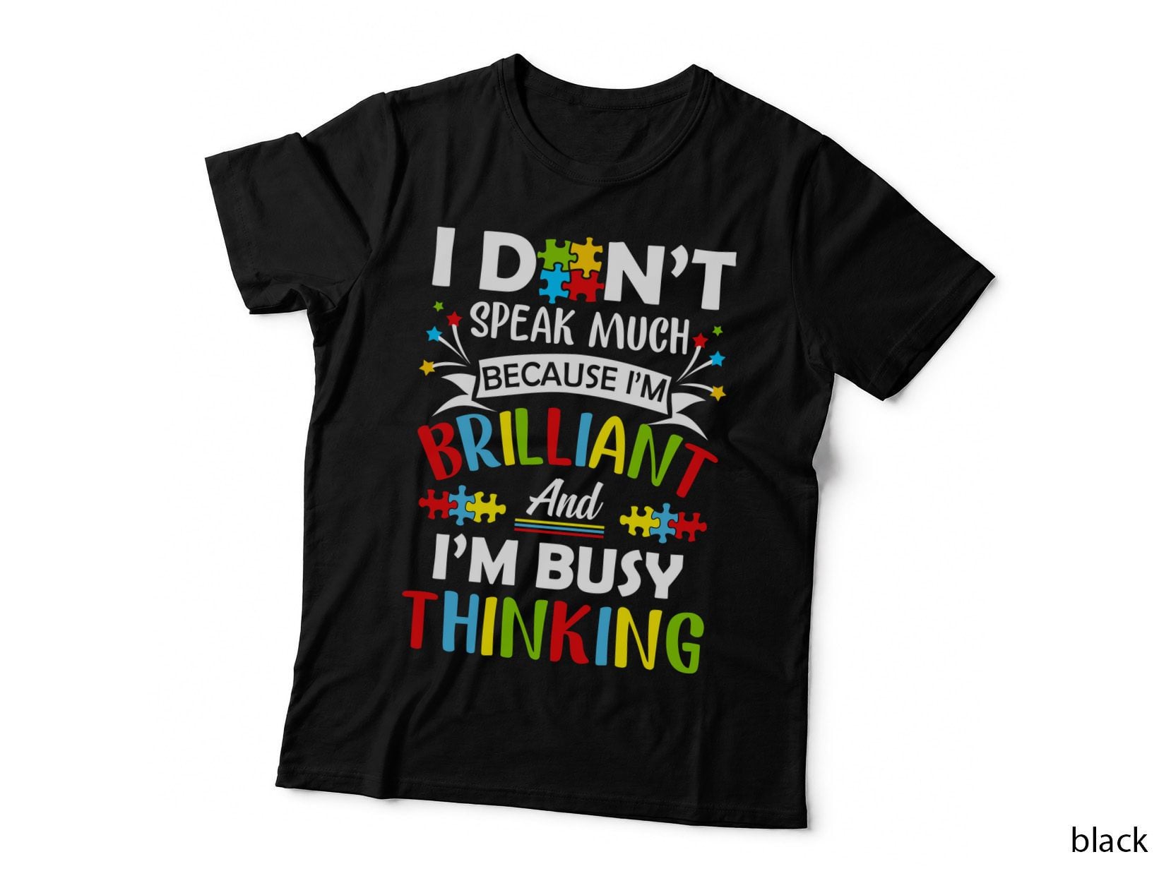 Thinking Puzzle Pieces T-Shirt, Brain Teaser Style, Mindful Gift Idea