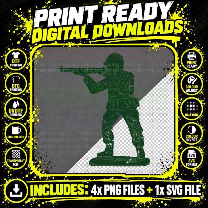 Toy Soldiers Shirt Cool Great War T-Shirt Gift Png SVG Digital Bundle