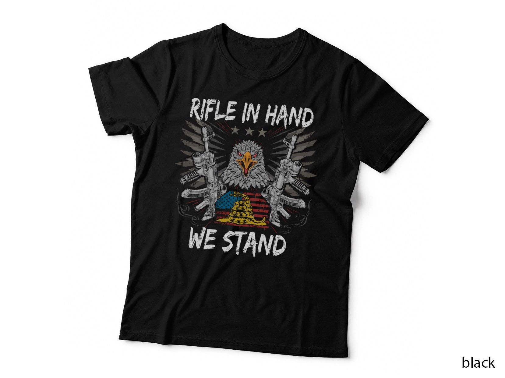 Eagle with Rifles T-Shirt, 4th July Style, Patriotic Apparel