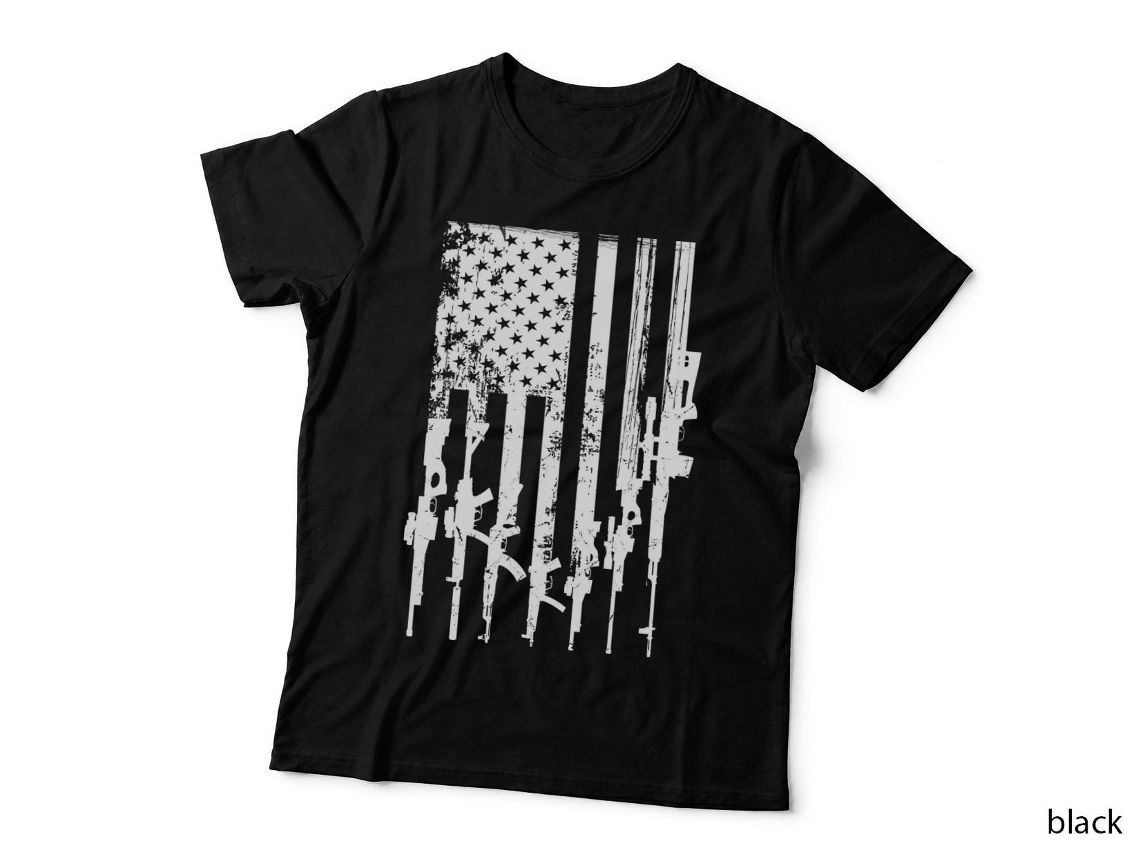 Gun Flag T-Shirt, Political Statement, Patriotic Design
