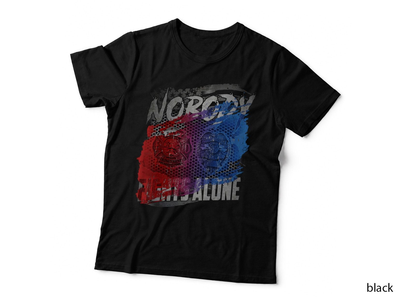 Nobody Fights Alone, Patriotic, Support Our Troops T-Shirt