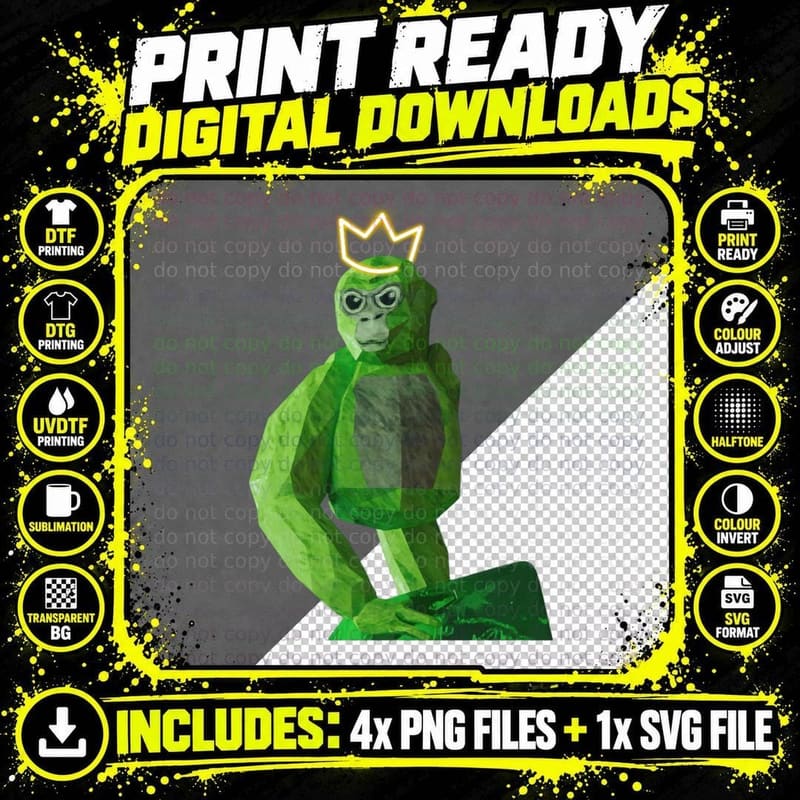 Candy King (Raw Banana) - Gorilla Tag T-Shirt Png SVG Digital Bundle
