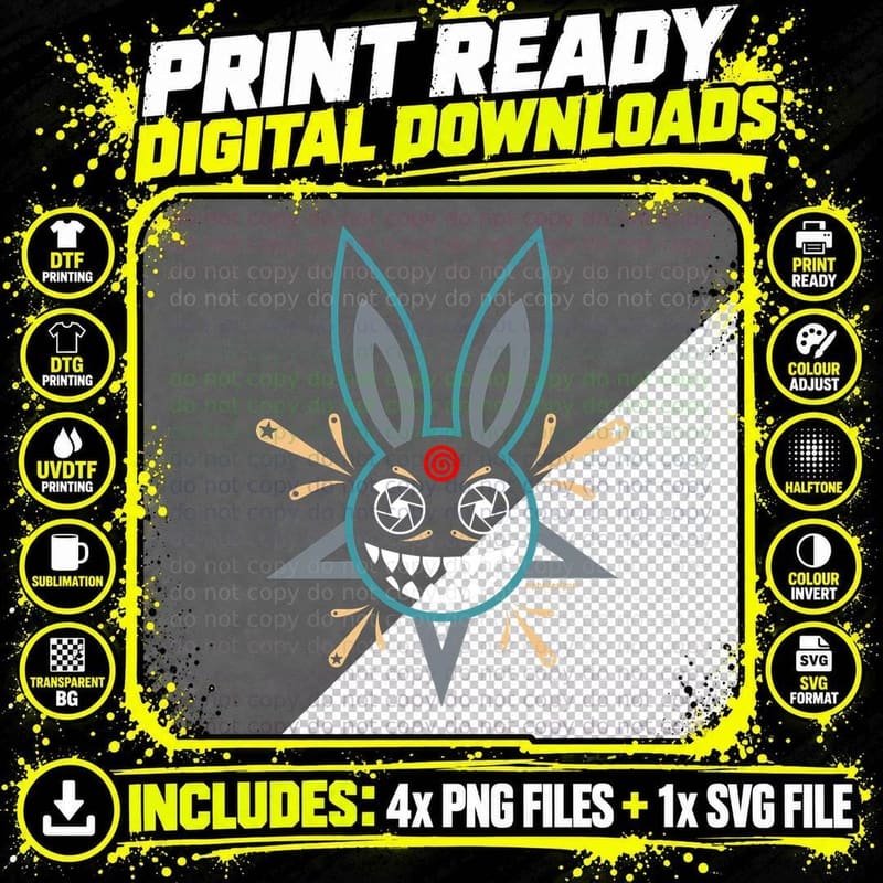 Cuniculus Mecanicus [Dark Edition] T-Shirt Png SVG Digital Bundle