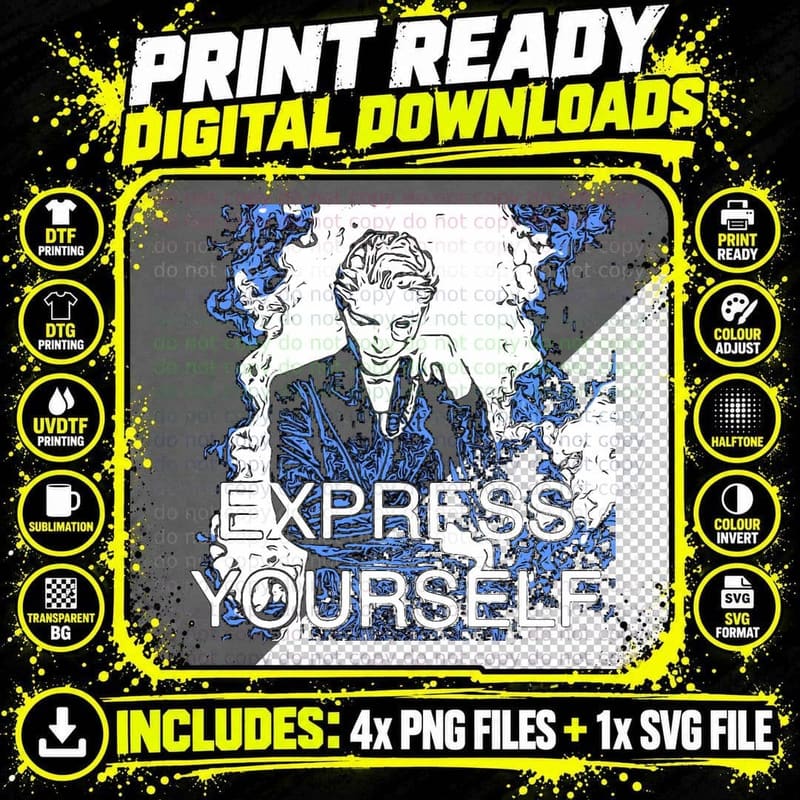 Express Yourself - Madonna 1 T-Shirt Png SVG Digital Bundle