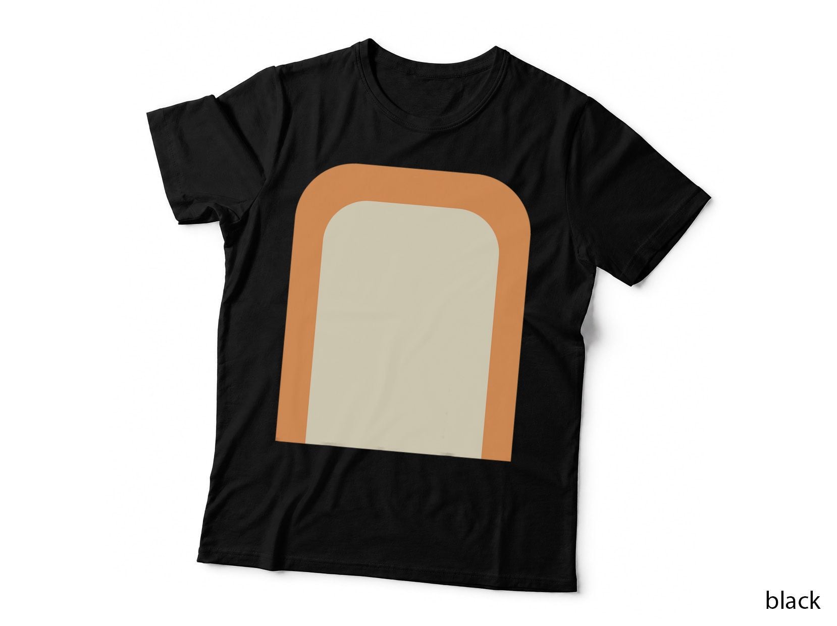 Minimalist Orange Border T-Shirt, Modern Fashion, Trendy Style