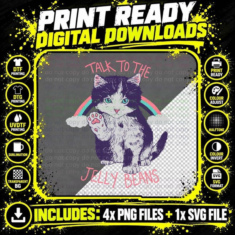 Talk to the Jelly Beans T-Shirt Png SVG Digital Bundle