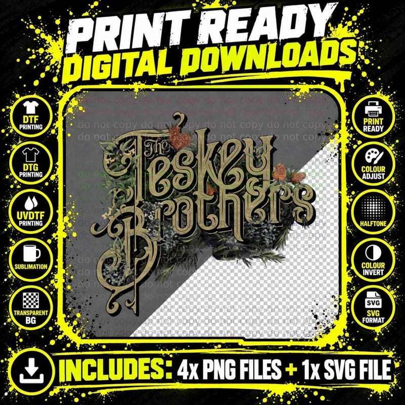 The Teskey Brothers T-Shirt Png SVG Digital Bundle