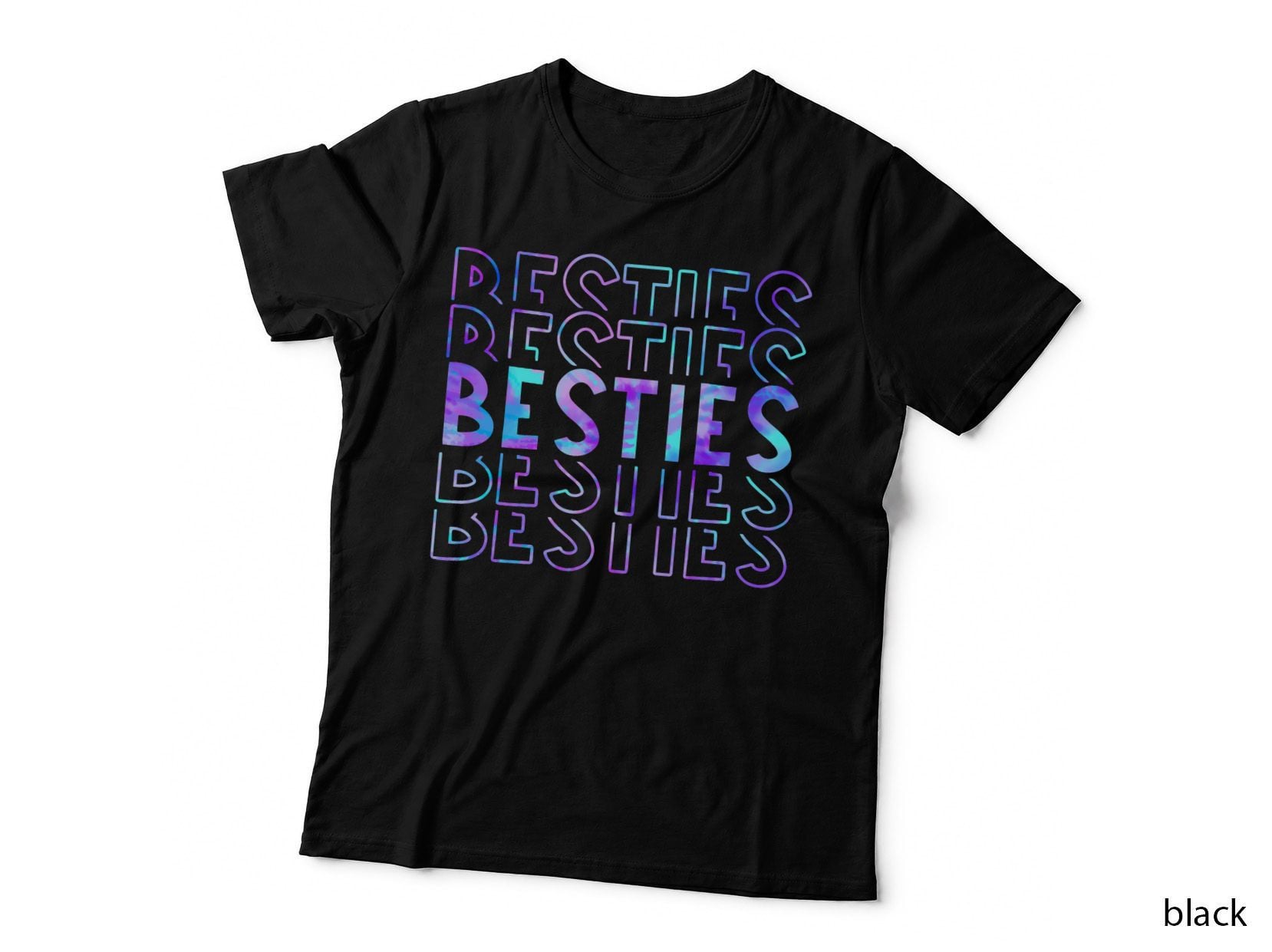 Tie Dye Best Friend Bff Girls Godsister Bestie Cute Matching T-Shirt
