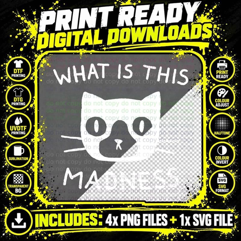 What Is This Madness T-Shirt Png SVG Digital Bundle