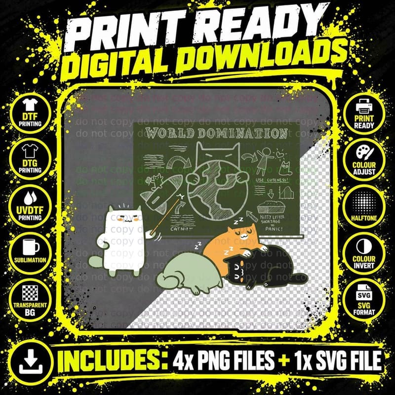 World Domination Class T-Shirt Png SVG Digital Bundle