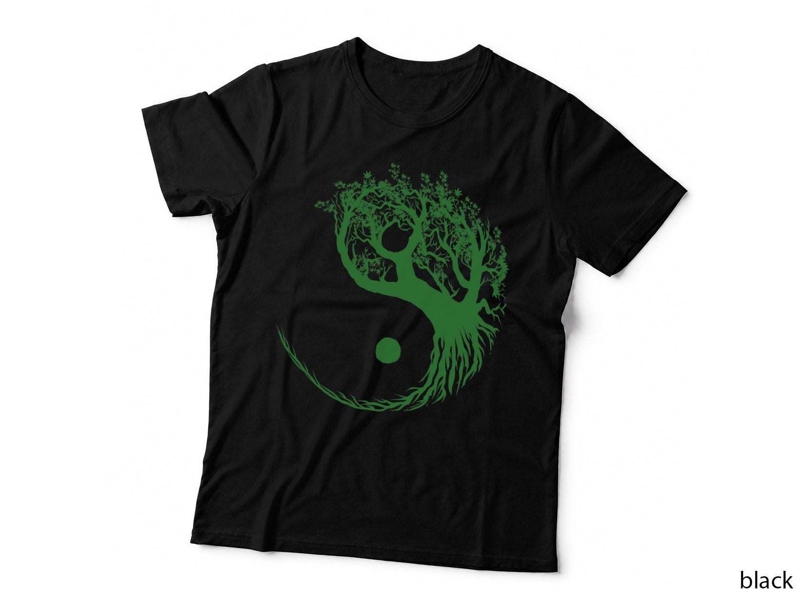Yin Yang Bonsai Tree T-Shirt, Nature Harmony, Eco-Friendly Apparel