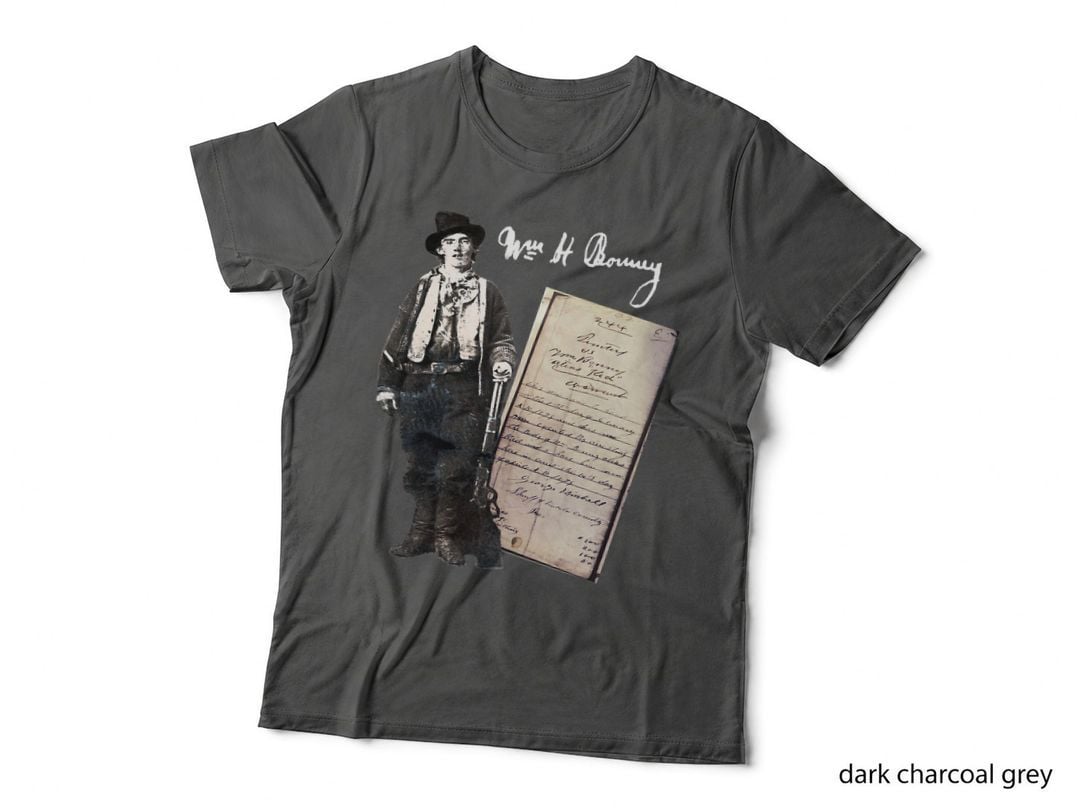 Billy Kid William Bonney Original Signature Arrest Warrant T-Shirt