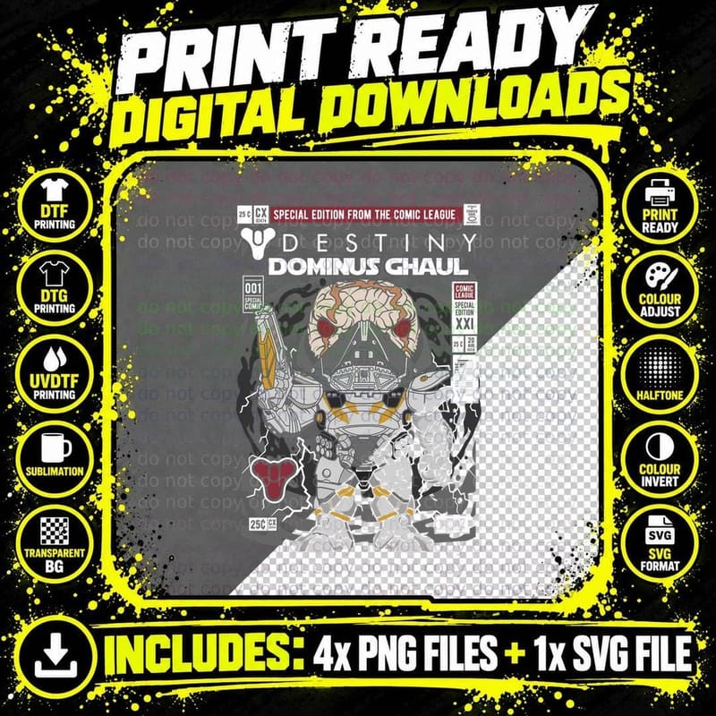 Destiny Dominus Ghaul Special Edition Armoured Comic Png SVG Digital Bundle