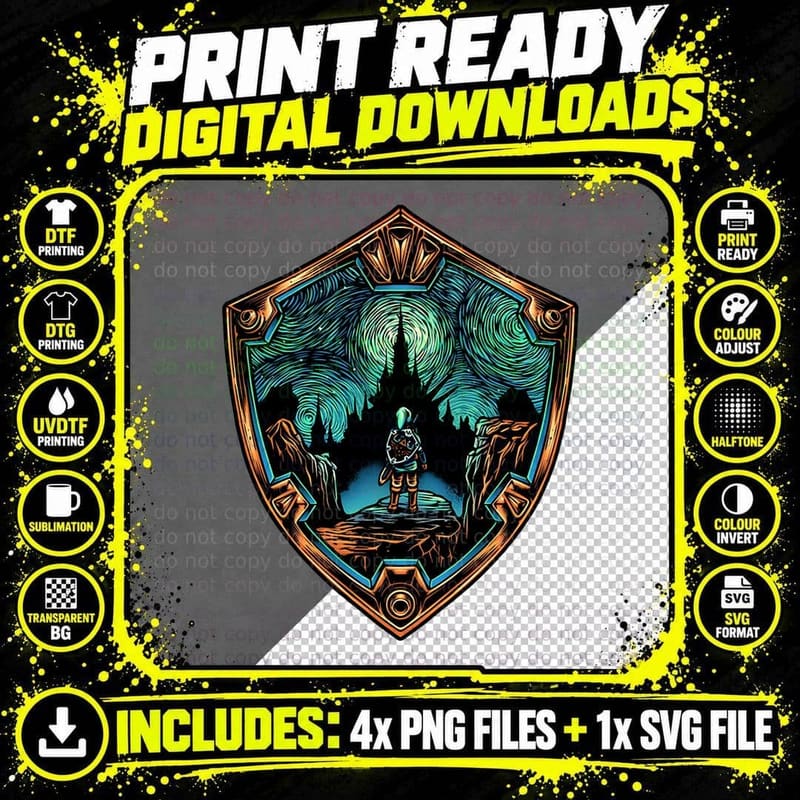 Destiny on the Horizon Hero Shield T-Shirt Png SVG Digital Bundle