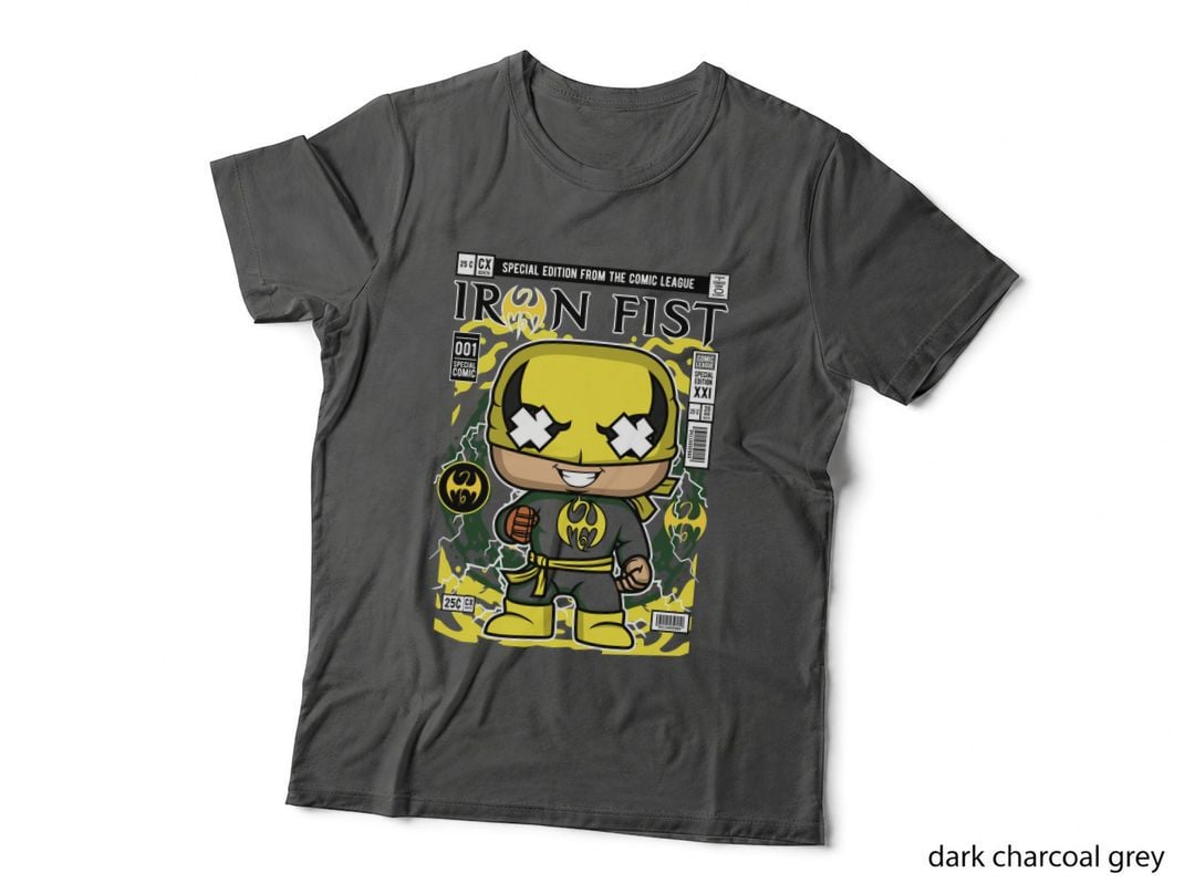 Iron Fist Comic Cover T-Shirt, Funko-Style Superhero, Special Edition