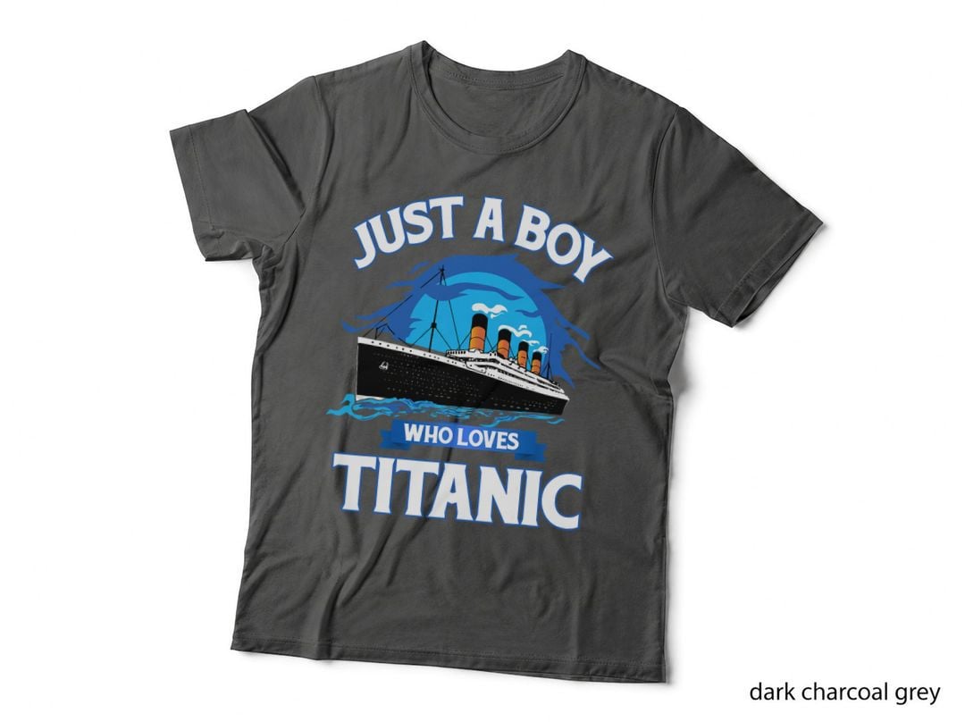 Just a Boy Who Loves Titanic, Ocean Liner Bold Graphic, Fan T-Shirt