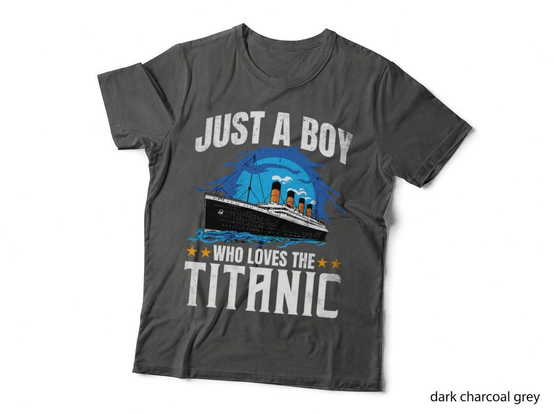 Just a Boy Who Loves the Titanic, Ocean Liner Graphic T-Shirt