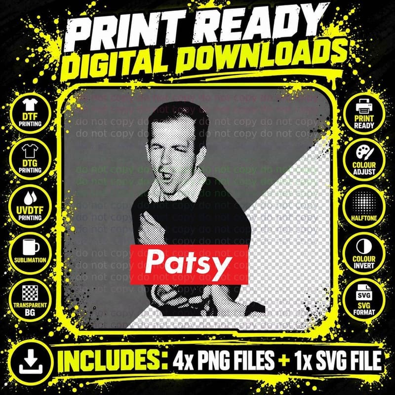 Lee Harvey Oswald Patsy Bold Red Logo Parody Conspiracy Png SVG Digital Bundle