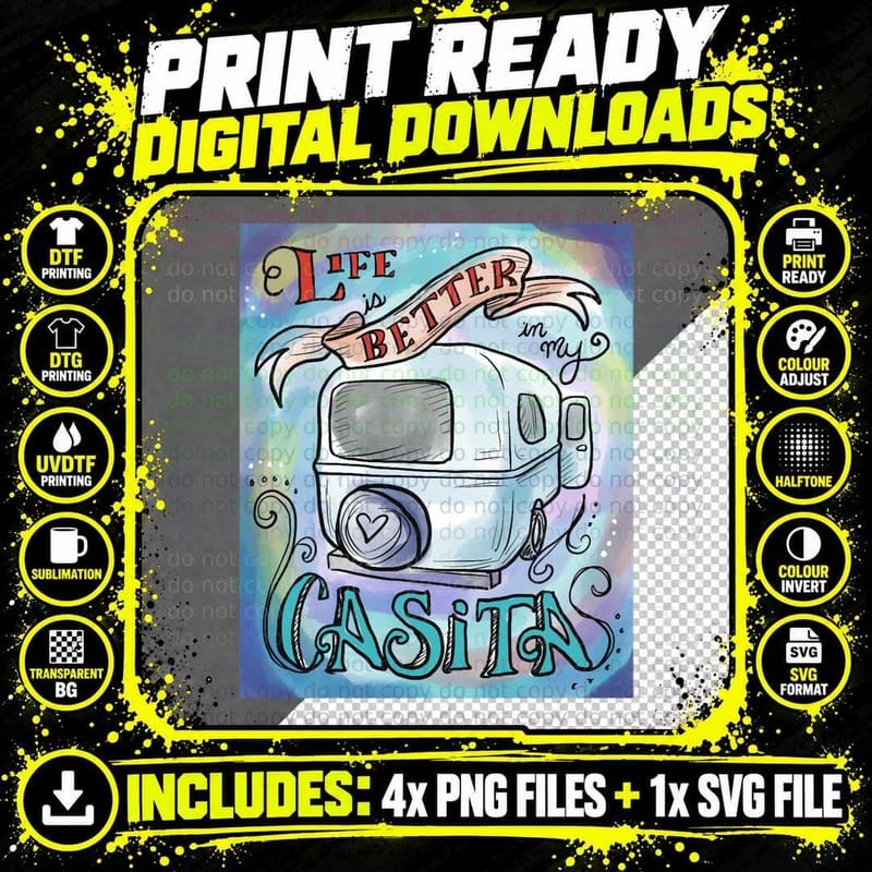 Life Is Better in My Casita T-Shirt Png SVG Digital Bundle