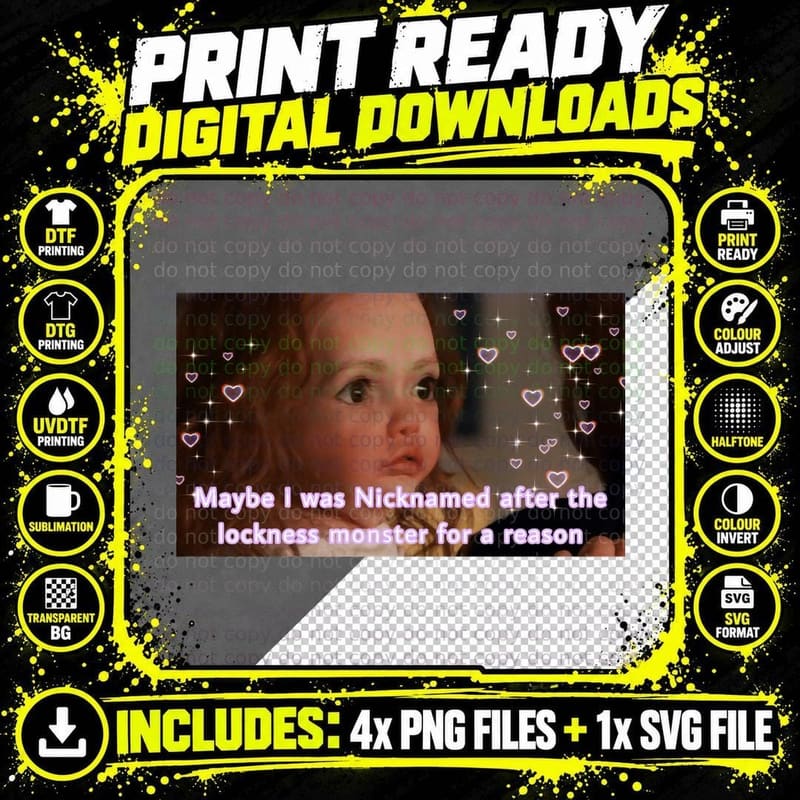 Maybe I Was Nicknamed After the Lockness Monster for a Png SVG Digital Bundle