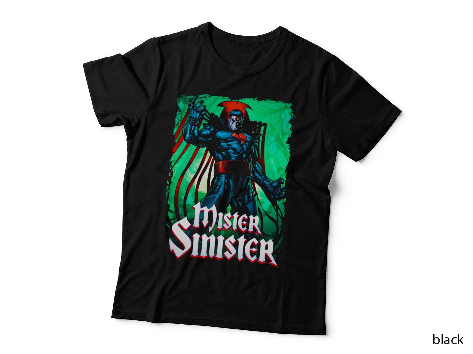 Mister Sinister Armoured Villain Green Energy, Comic Art T-Shirt