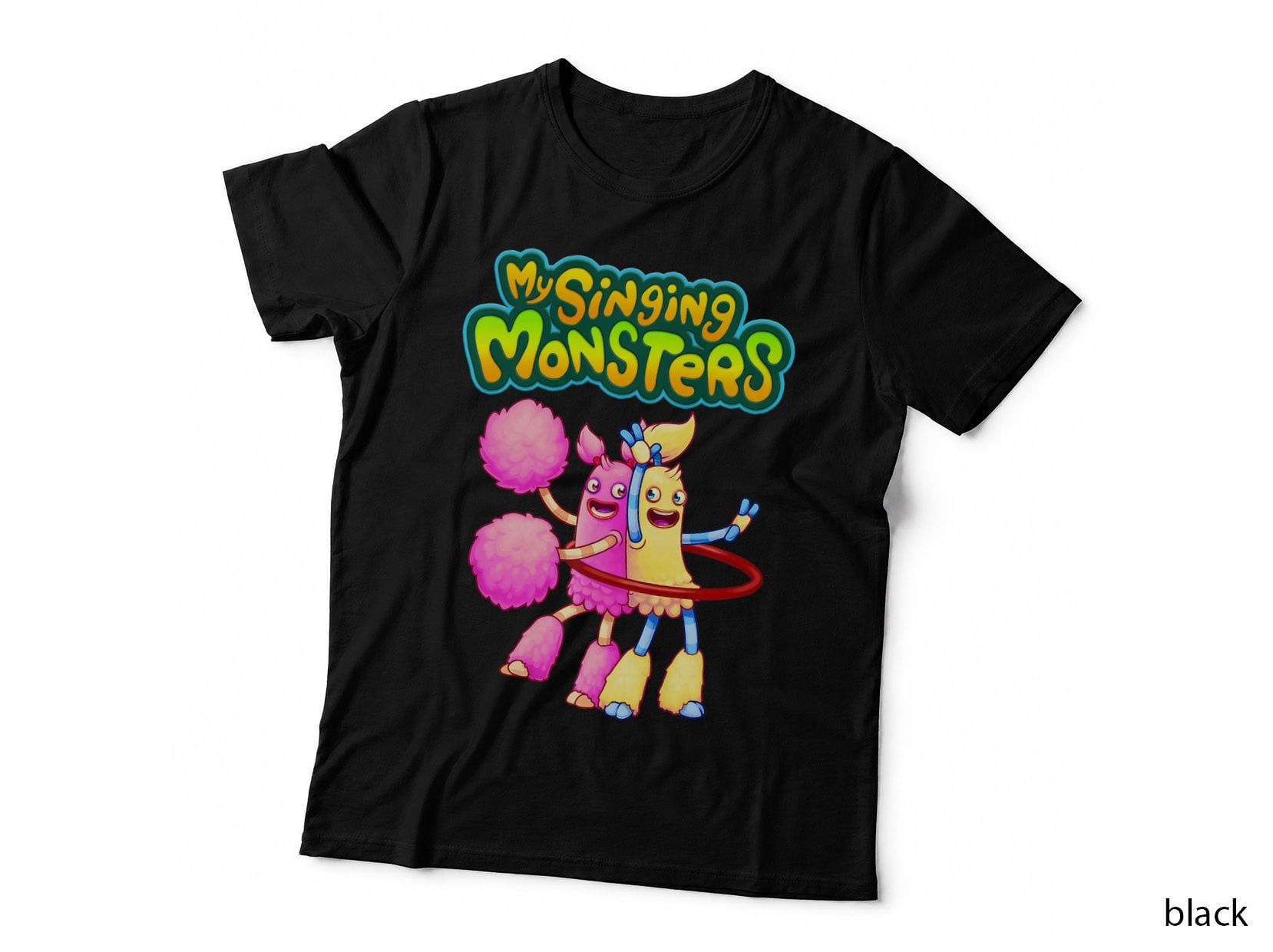 My Singing Monsters Pompom Hoola, Cheerleader Hula Hoop Duo, Colourful T-Shirt
