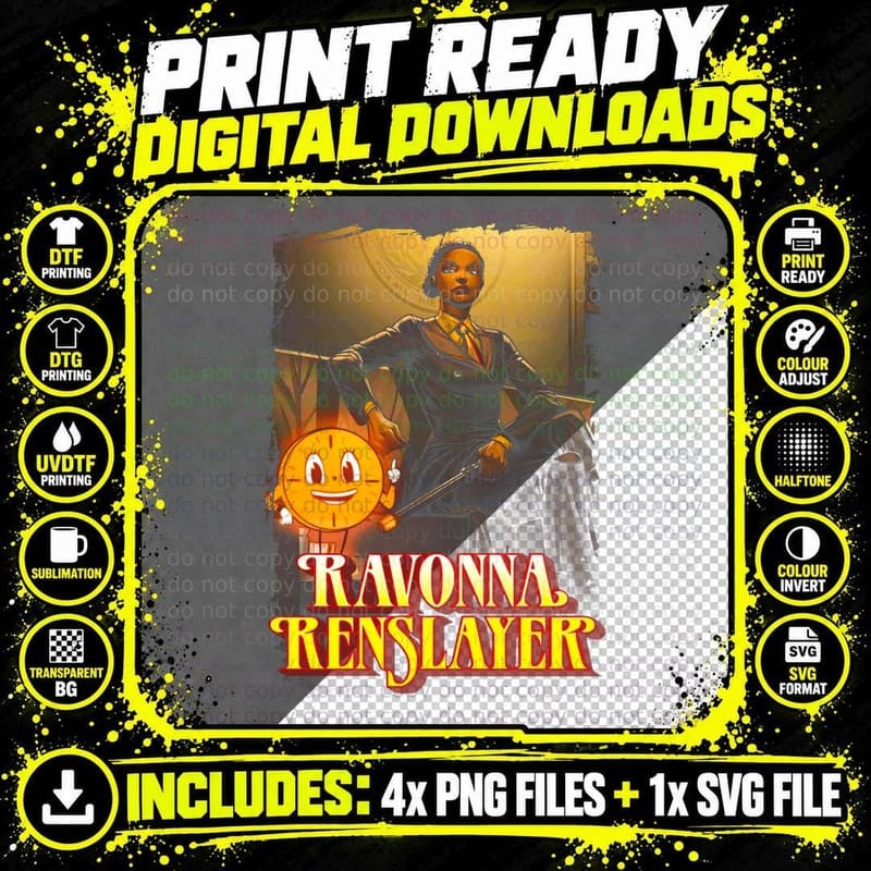 Ravonna Renslayer Comic Art T-Shirt Png SVG Digital Bundle