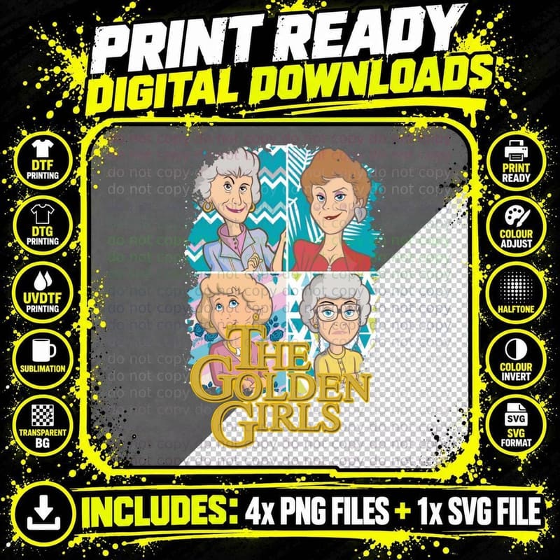 The Golden Girls T-Shirt Png SVG Digital Bundle