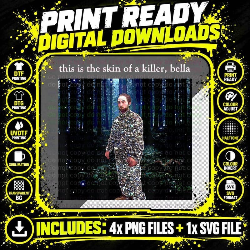 This Is the Skin of a Killer Bella T-Shirt Png SVG Digital Bundle