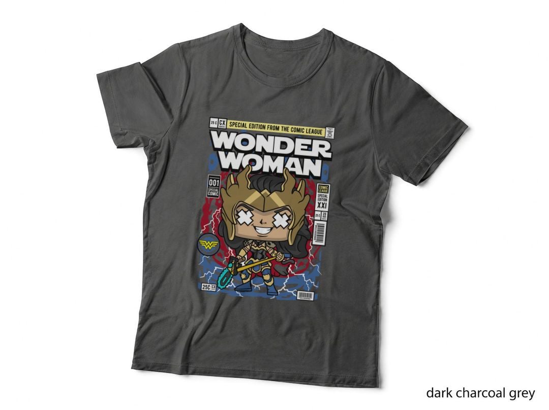 Warrior Heroine Comic League T-Shirt, Superhero Art, Comic Book Fan Gift
