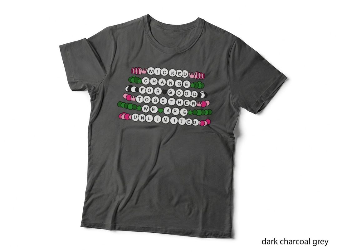 Wicked Friendship Bracelet Tee, Change for Good Together, Musical Theatre Art