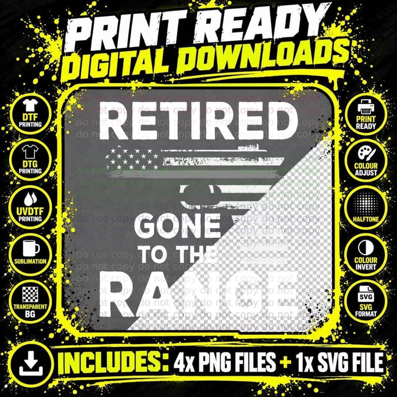 Corrections Officer Retirement Gun Enthusiast Shooting Png SVG Digital Bundle