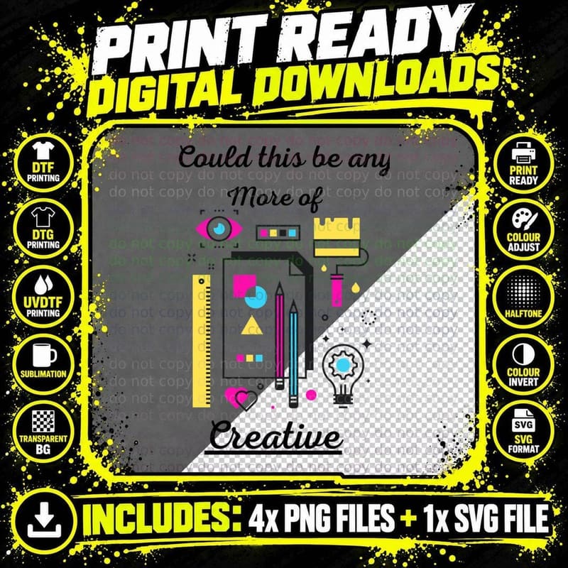 Creative Design T-Shirt, Artistic Illustration Png SVG Digital Bundle