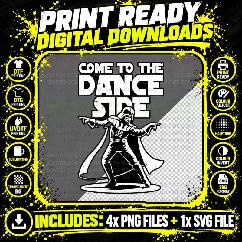 Darth Vader Dance T-Shirt, Dance Tee, Gift For Png SVG Digital Bundle