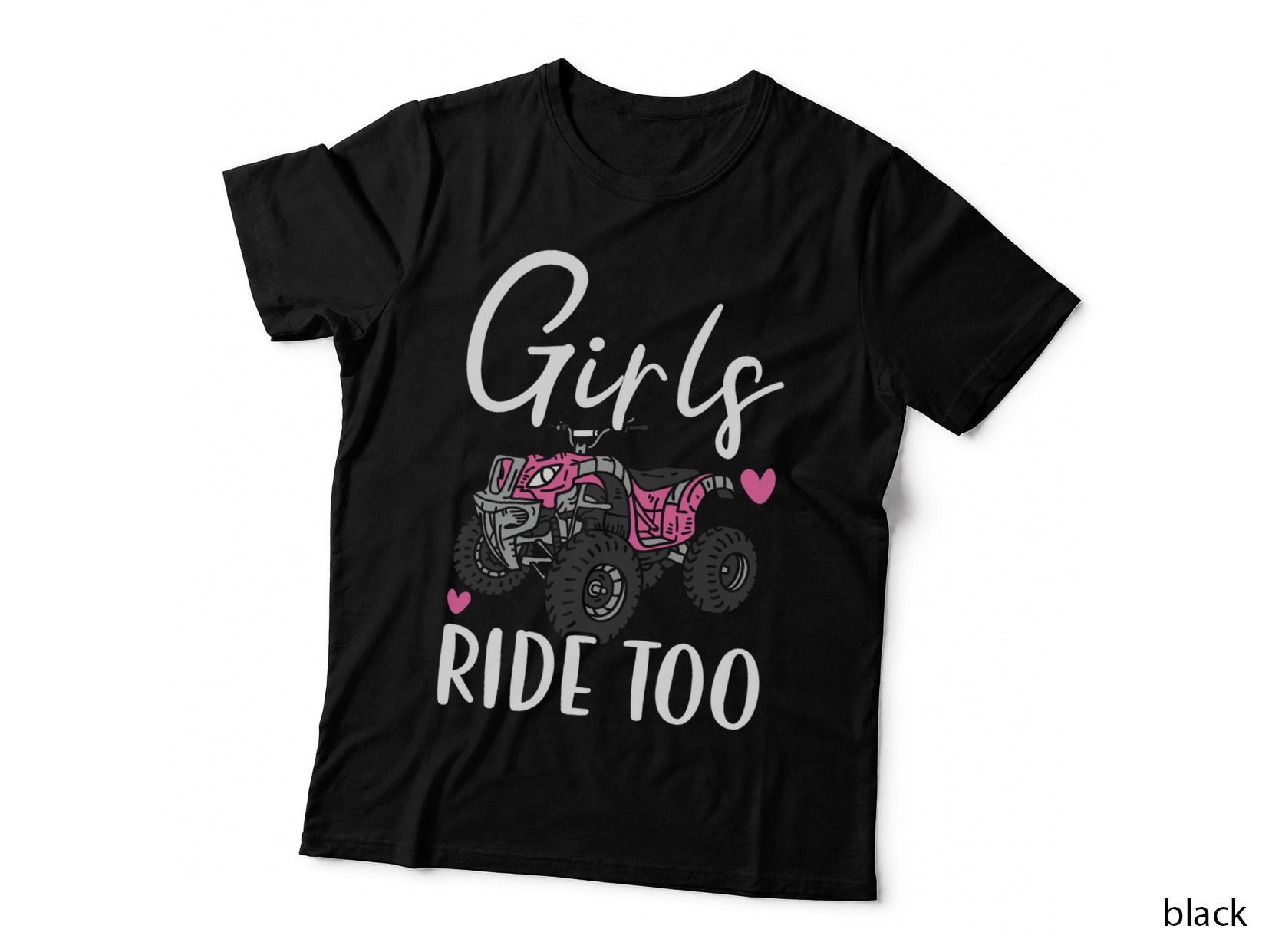 Girls Ride Too Quad Princess Quad Bike Offroading ATV T-Shirt