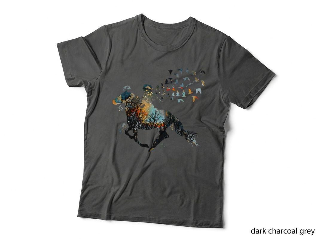 Horseback Riding Life Nature T-Shirt, Nature-Inspired Art, Fashion