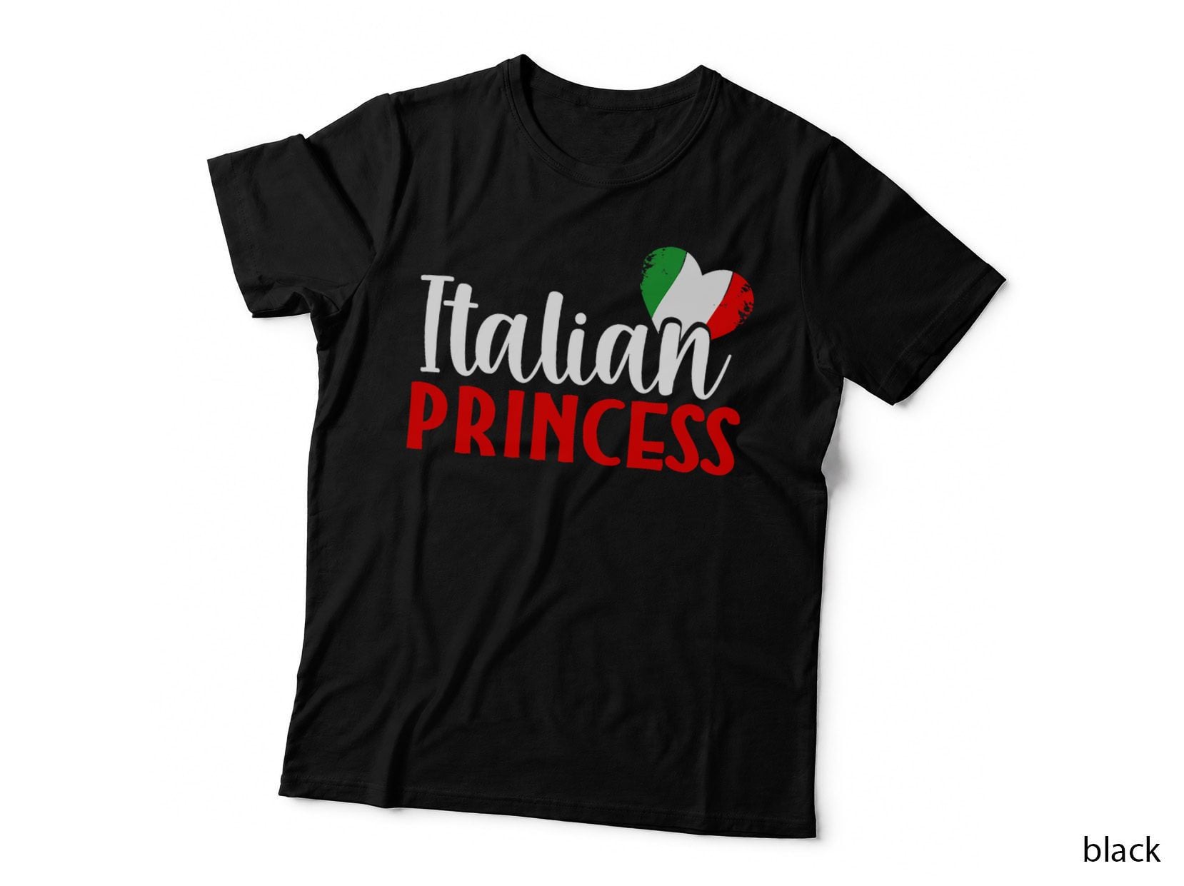 Italy Princess T-Shirt, Italian Flag Print, Patriotic Fashion