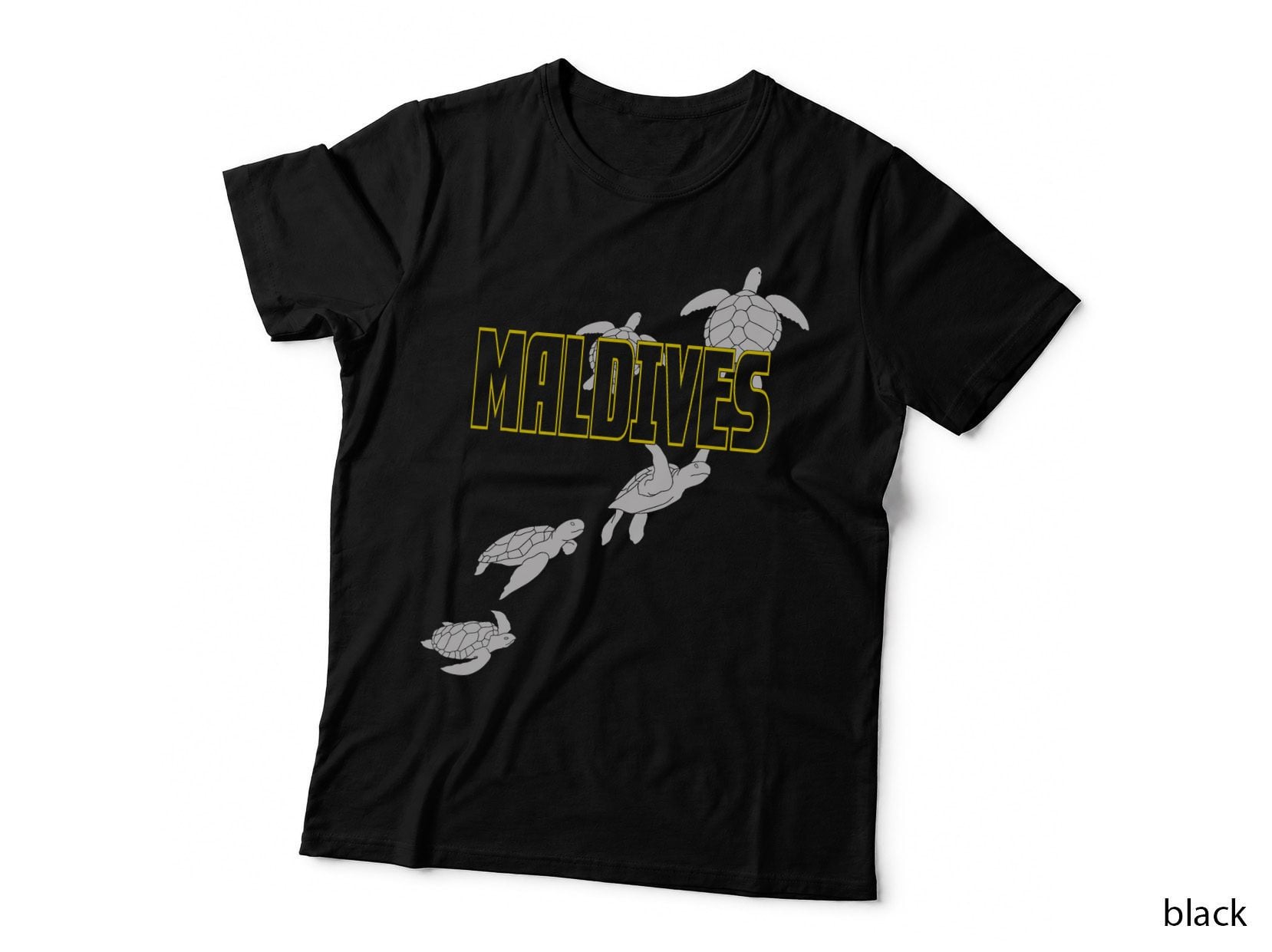 Maldives Sea Turtles T-Shirt, Scuba Diving Apparel, Traveler Gift Idea