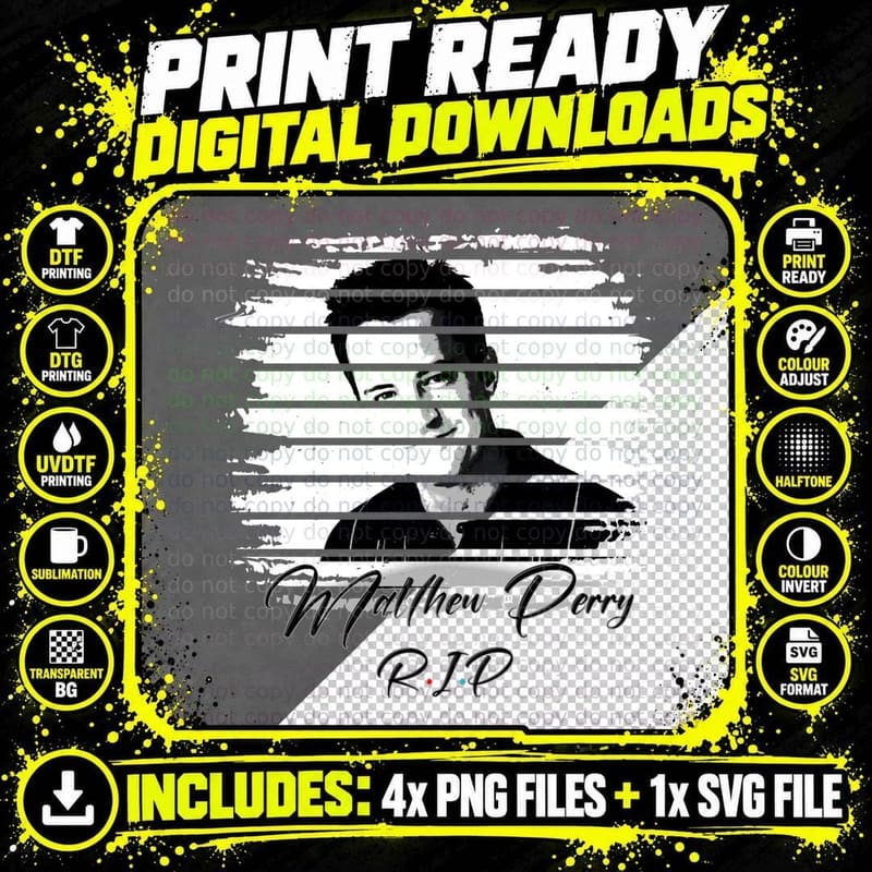 Matthew Perry See You Again T-Shirt Png SVG Digital Bundle