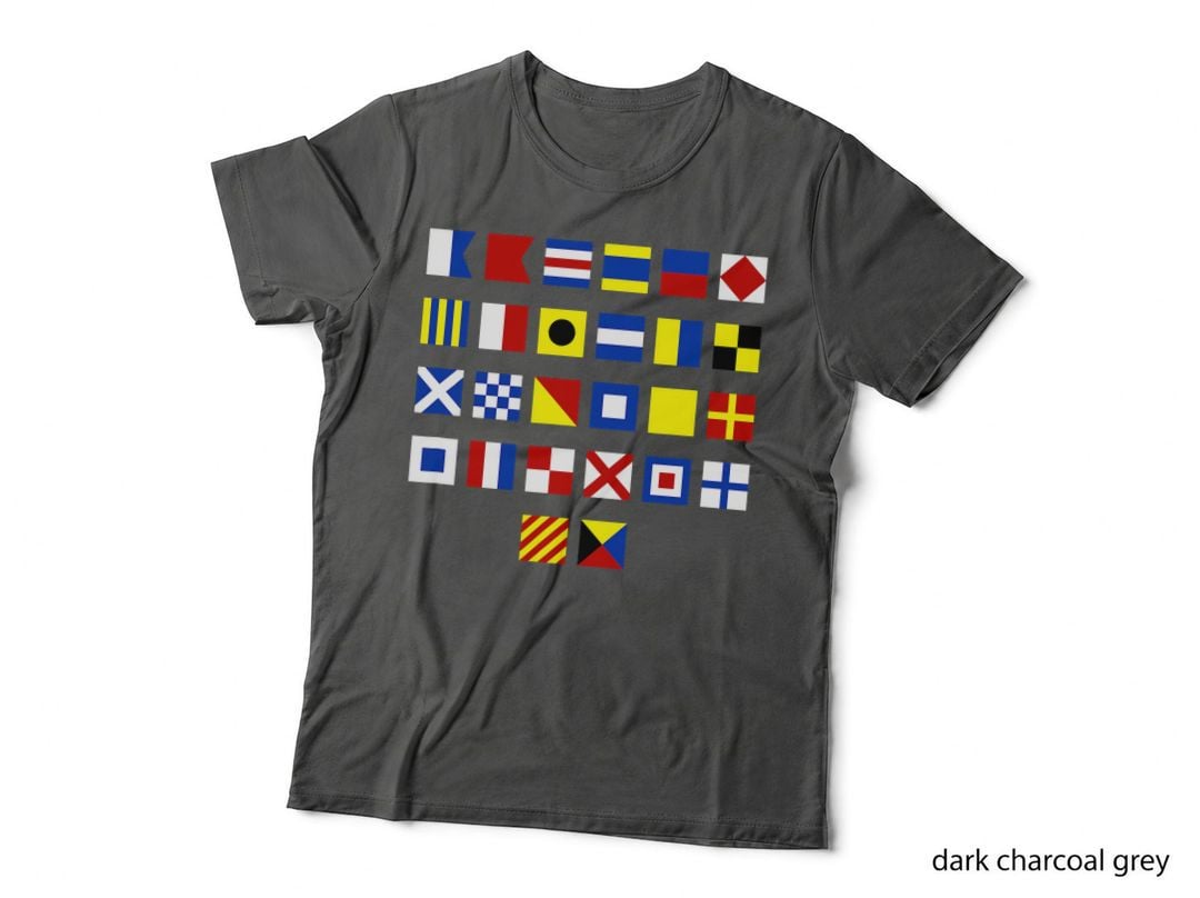 Nautical Alphabet Maritime Signal Flags T-Shirt, Nautical Theme