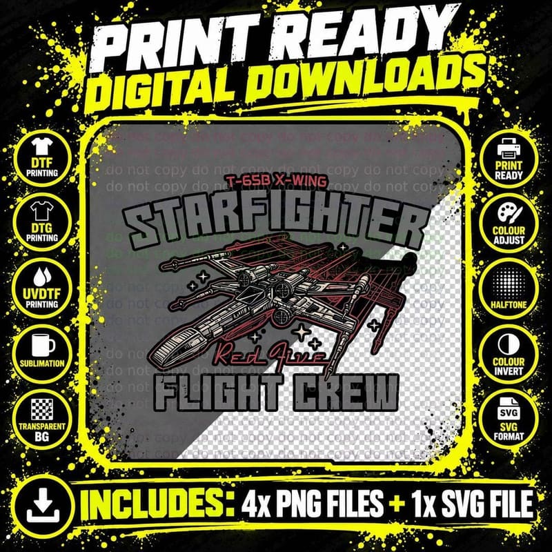 Red Five T-Shirt, Tee, Gift For Png SVG Digital Bundle