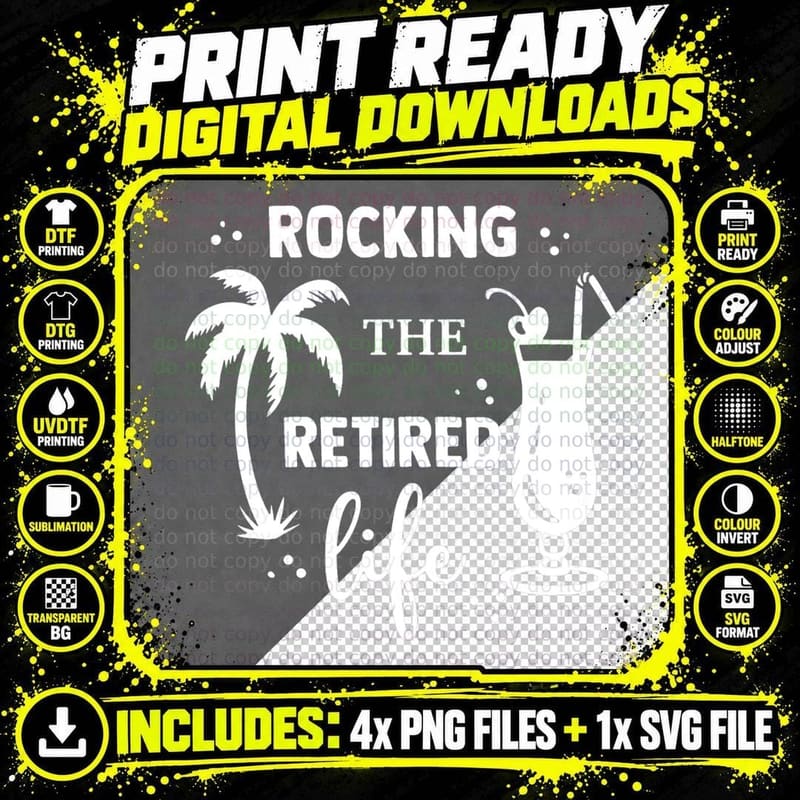 Retirement Life T-Shirt, Retirement Vibes Png SVG Digital Bundle